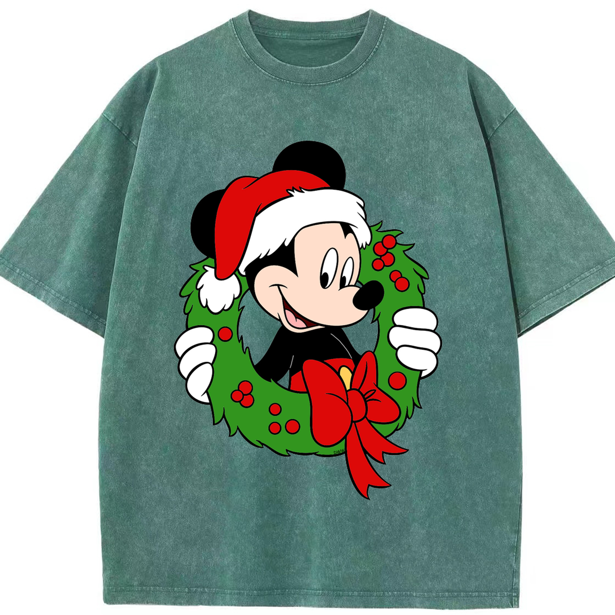 （画像用） ミッキーマウス Mickey Mouse 綿100% ヴィンテージ風 半袖Tシャツ（フロントプリント）